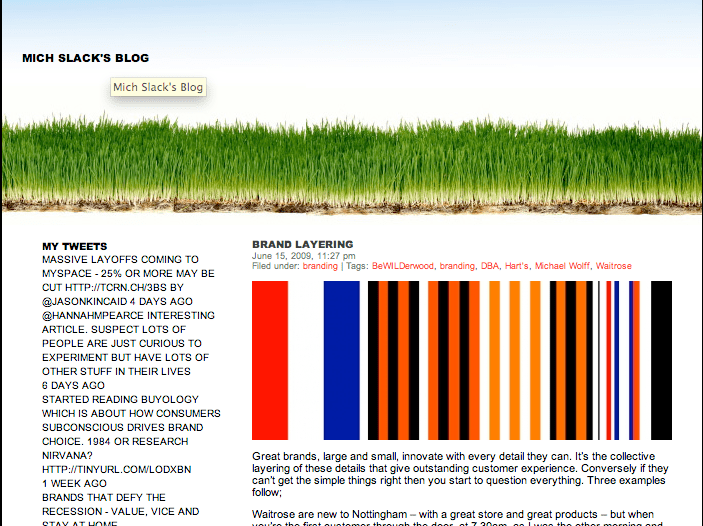 Michael Slack's Blog at http://michslack.co.uk