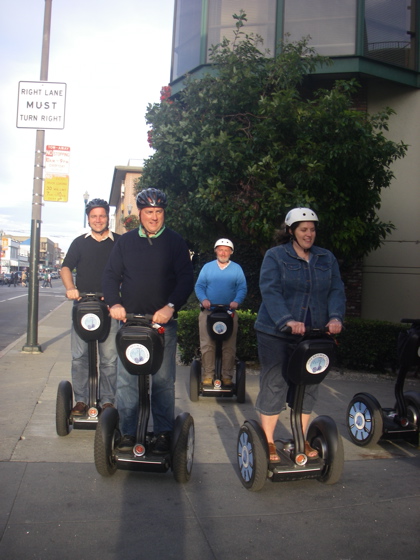 All aboard the Segway's = the only way to travel All abord the Segway's = the only way to travel
