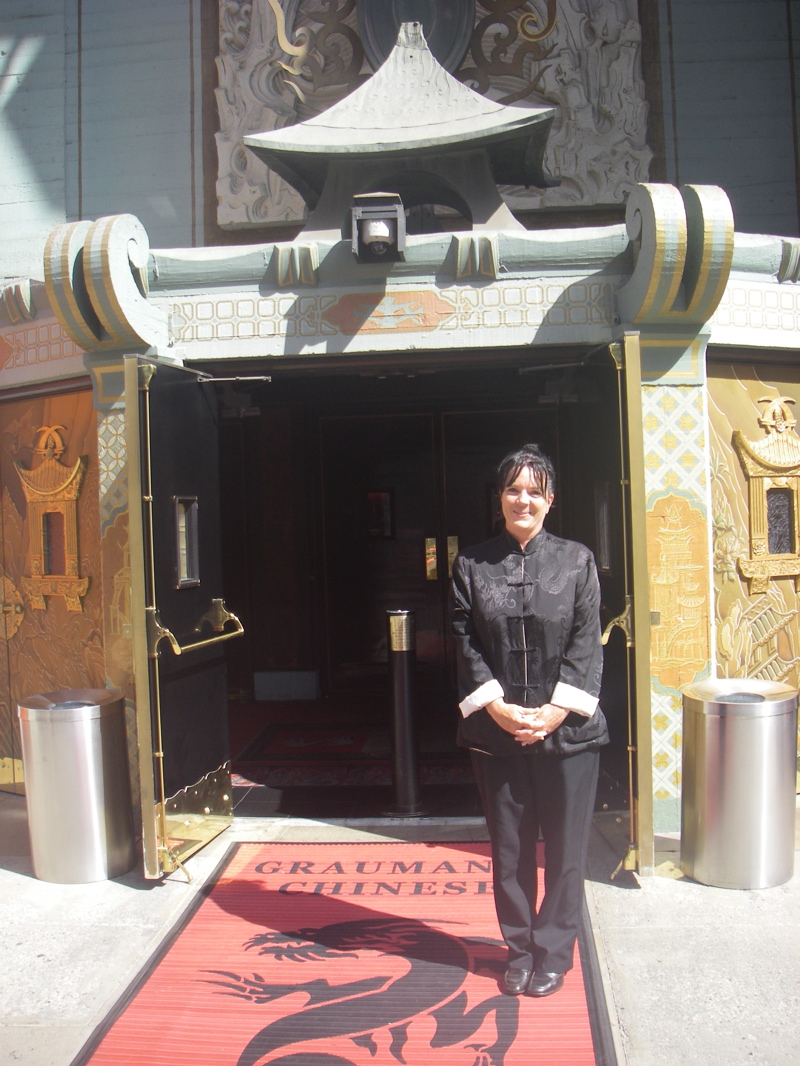 Beverley White, our host at Graumans Chinese theatre