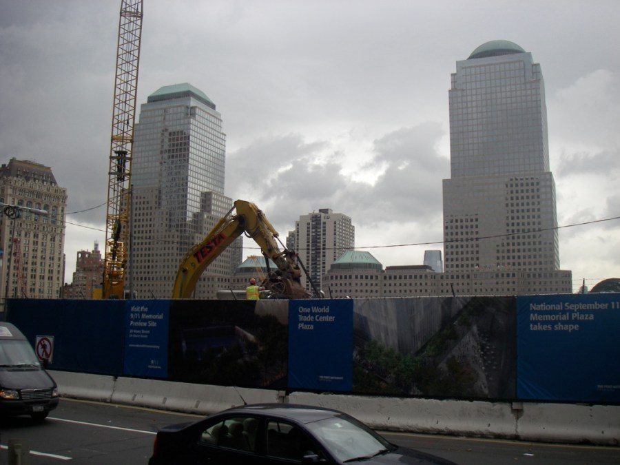 Even now, they're still pulling twisted metal out of the ground at Ground Zero - Its an eerie place