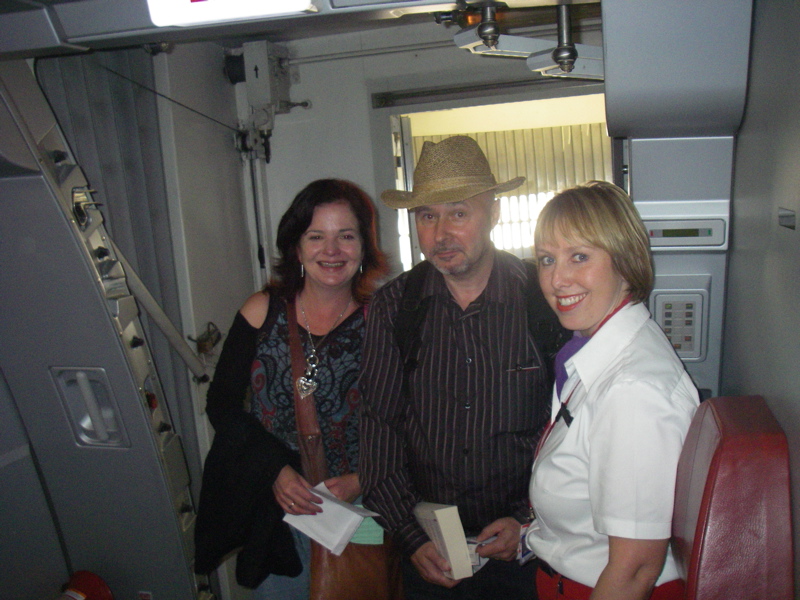 The Sheriff of Nottingham and his Lady boarding the flight to LA
