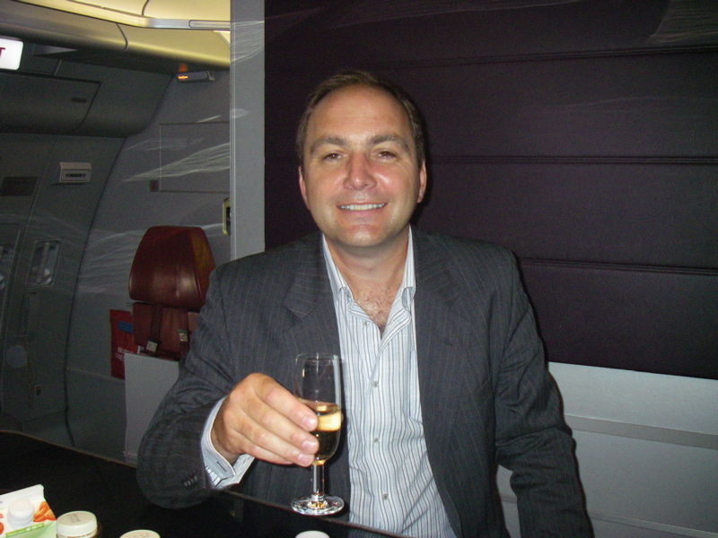 Its quite a nice touch being given a glass of Champagne whilst the staff rush off and sort a little probem