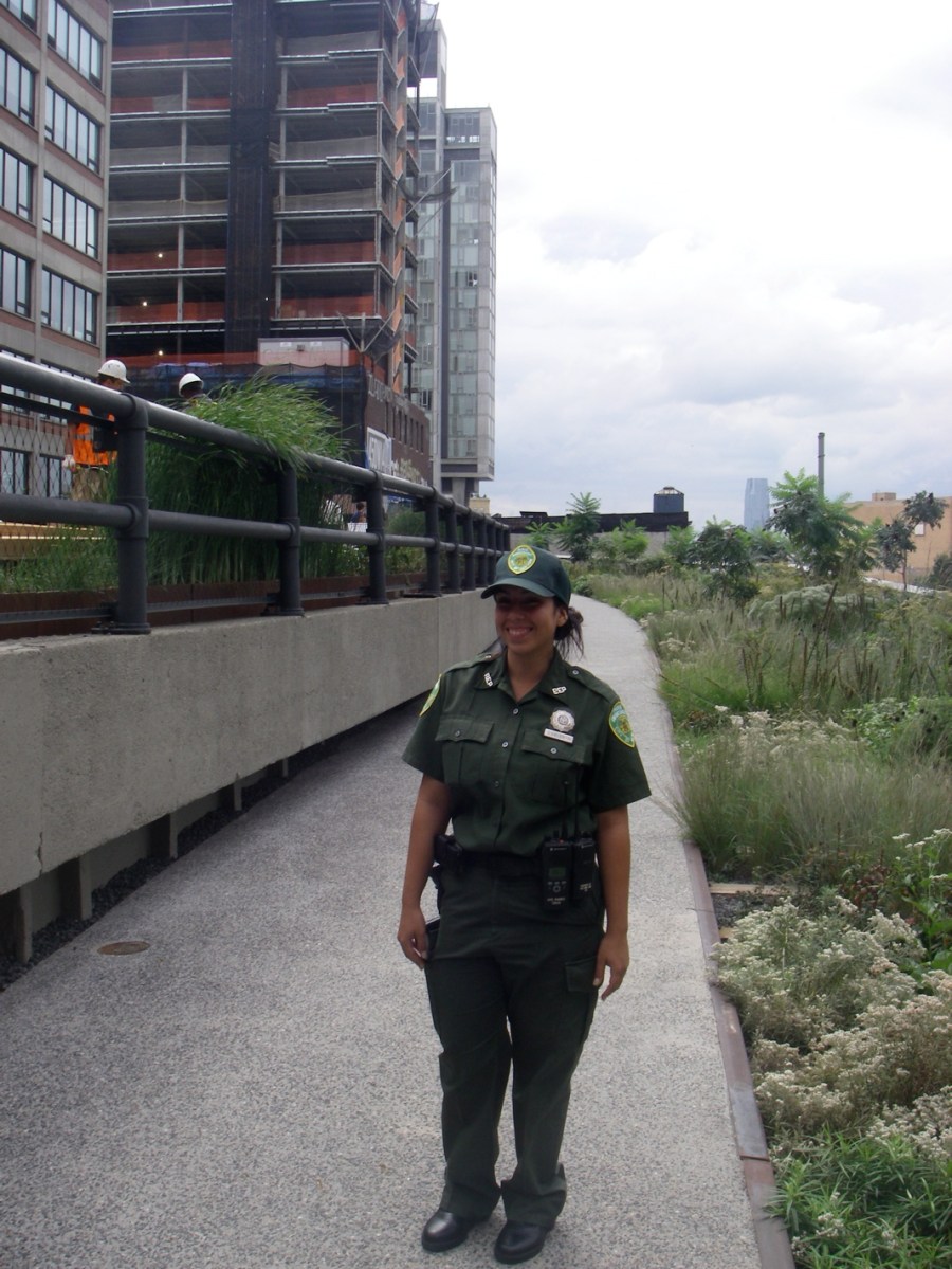 Officer Valentin of the New York Parks Department, who polices the High Line
