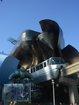 The Monorail running into the EMP