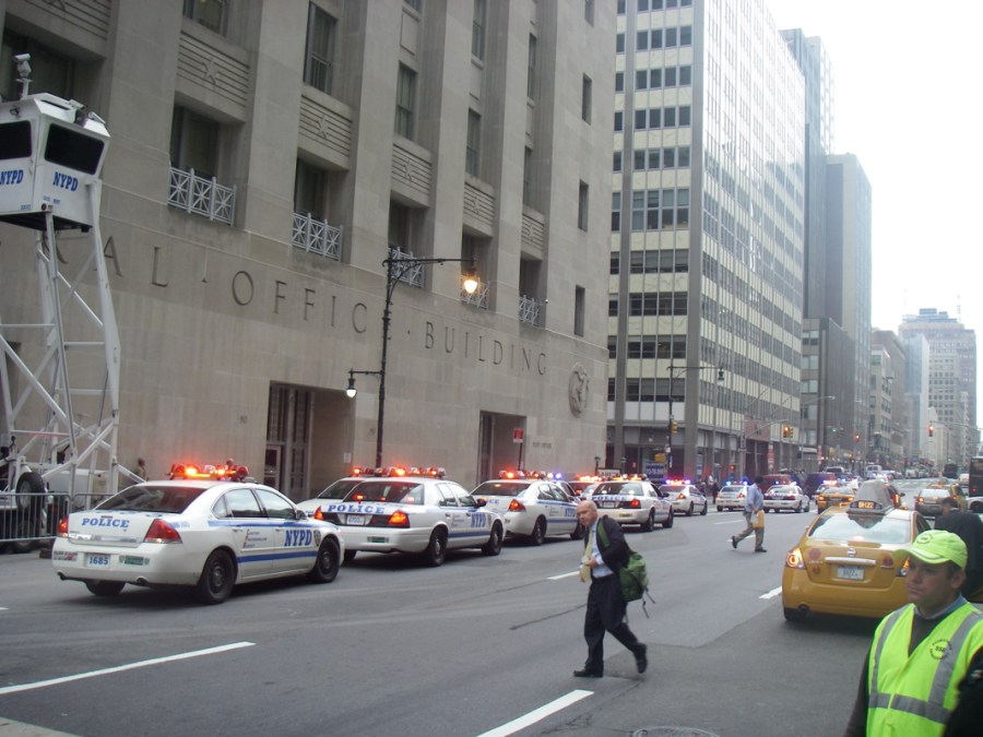 The Police presence could only be described as 'noticeable'