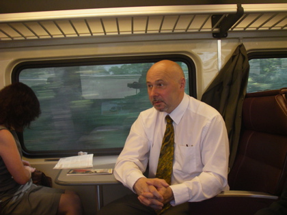The Sheriff Leon on the train to Plymouth