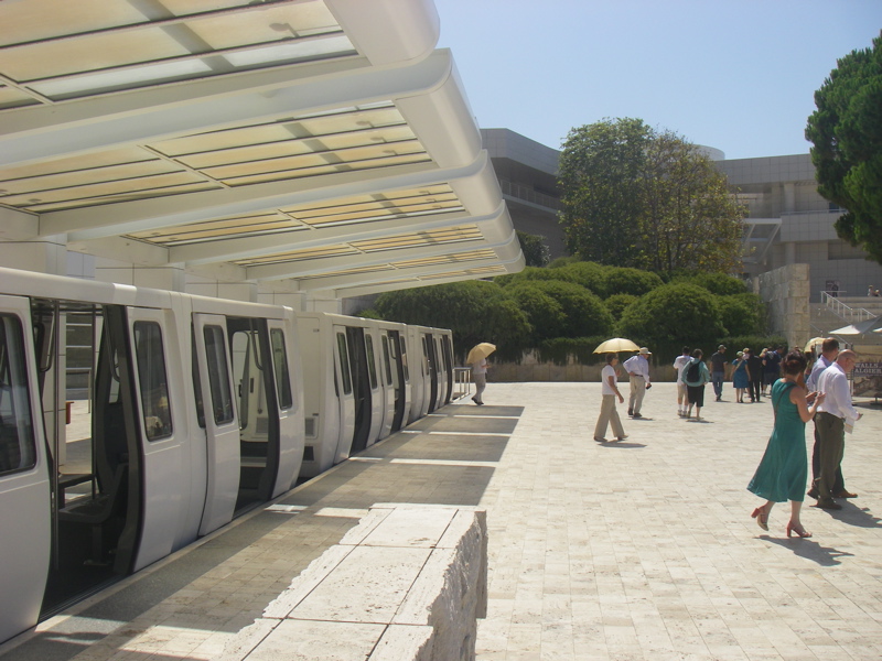 The tram at the Getty Center