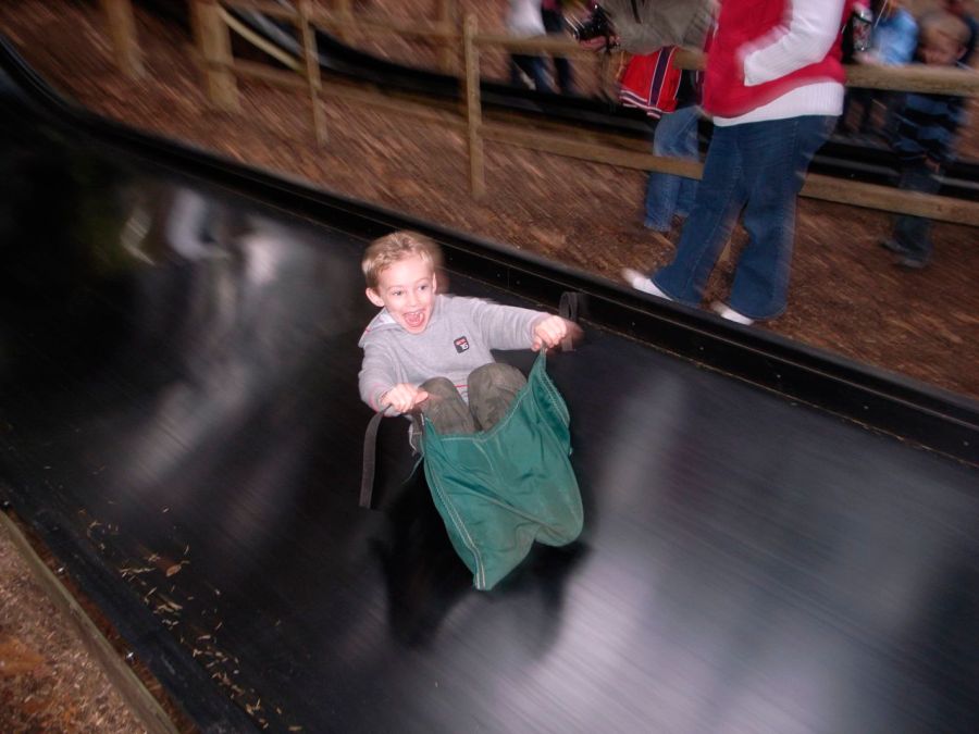 Charlie at speed on the Slippery Slope