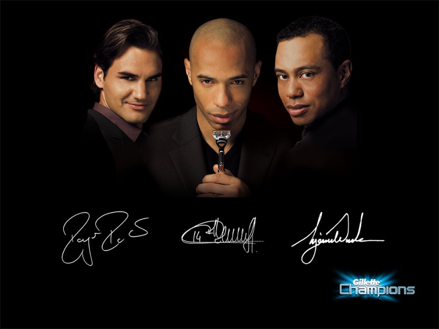 Gillette's Roger,  Thierry and Tiger - a really wholesome bunch of gents