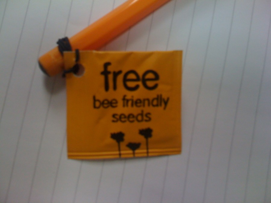 Bees like flowers, so why not grow your own? I like it so much, I stuck it on my favourite Bic pen.