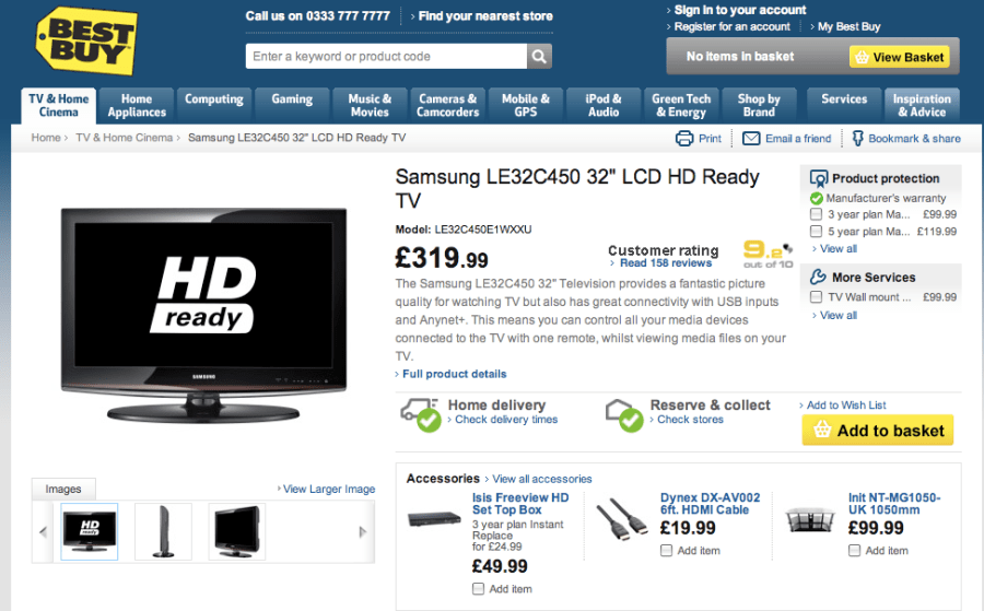 Samsung LE32C450 32" LCD HD Ready TV from Best Buy