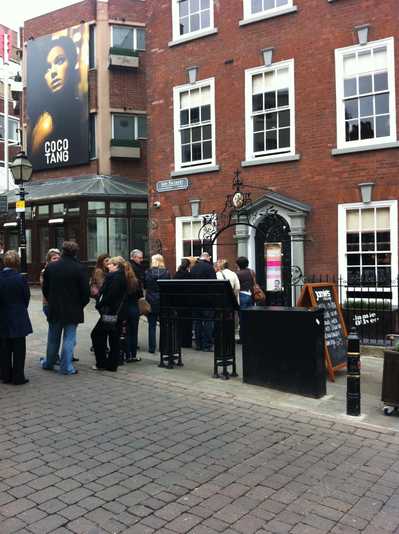 Jamie's Italian Nottingham - A queue for opening