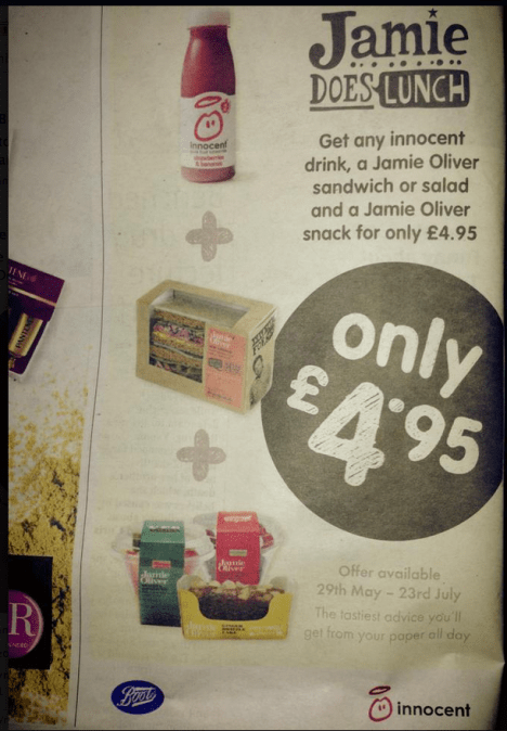 Jamies does (cheap) lunch via the meal deal at Boots