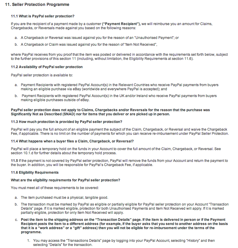 Paypal Seller protection is worthless shit