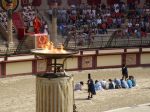 And a load of prisoners are told they have to fight the gladiators as part of the roman show at Puy du Fou