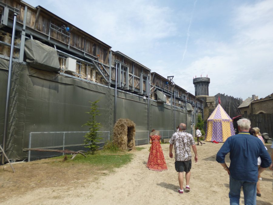 Behind the castle wall at the secret of the lance at Puy du Fou