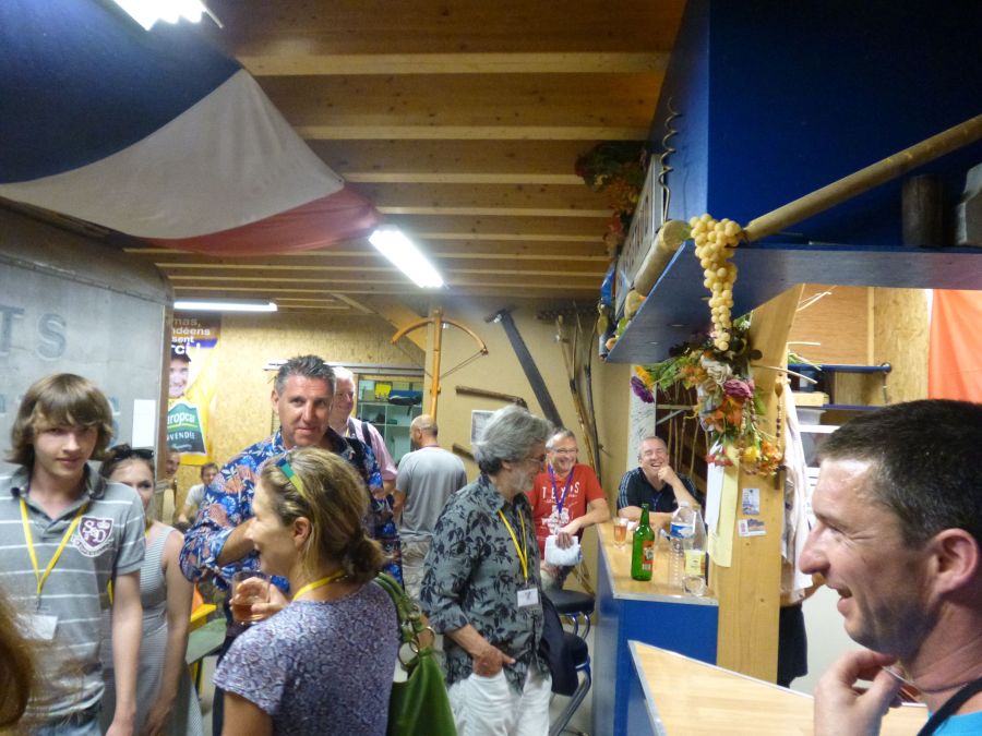 We were even given wine by the incredibly happy volunteer staff behind the scenes at Cinescenie Puy du Fou