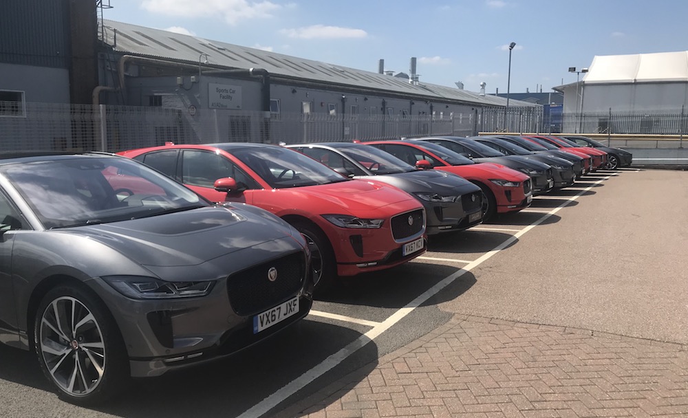 The Jaguar iPace at the Electric Innovation Centre in West Bromwich UK